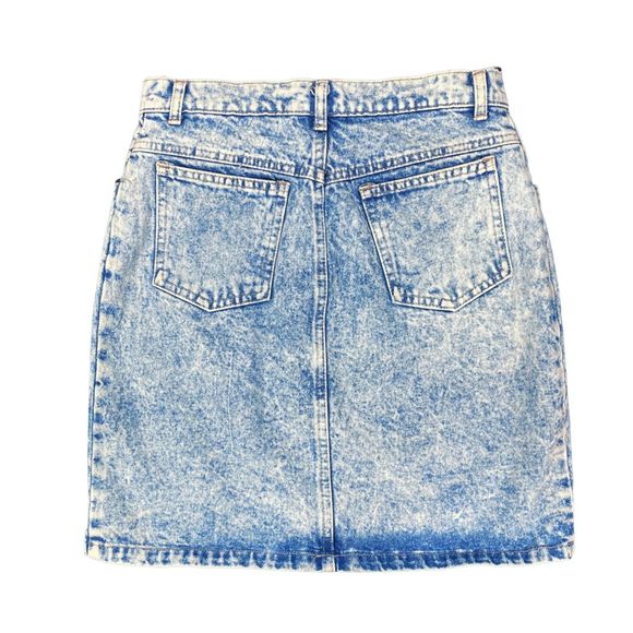 Vintage 90’s Cincinnati Kid Acid Wash Denim Mini Skirt - Picture 6 of 7